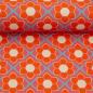 Preview: Baumwollcanvas Rocha Retro Blumen orange/pink by Swafing